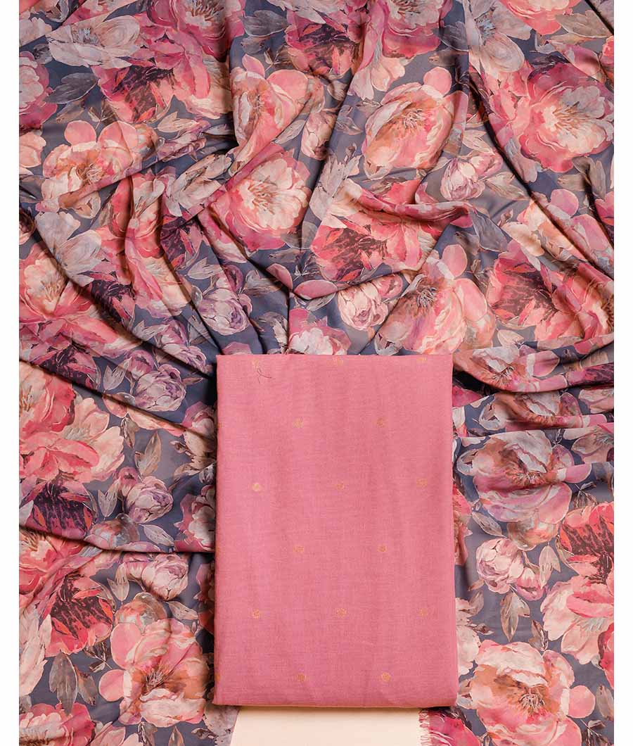 COTTON WOVEN WITH GEORGETTE DUPATTA