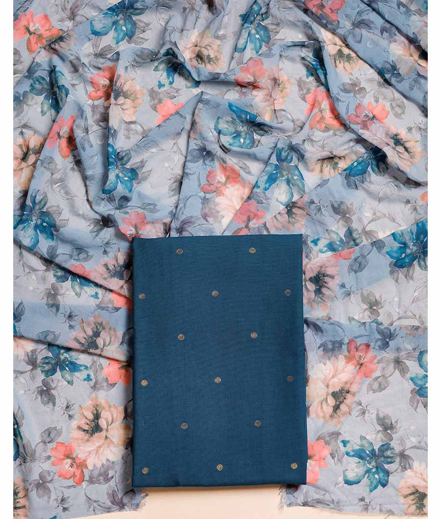 COTTON WOVEN WITH GEORGETTE DUPATTA