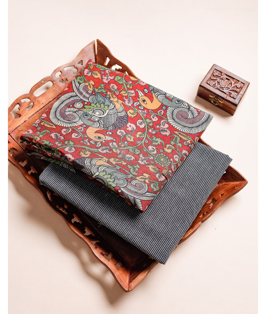 KALAMKARI DOLA SILK MIX & MATCH