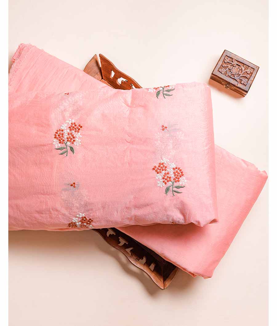 CHANDERI EMBROIDERED AND PLAIN FABRIC