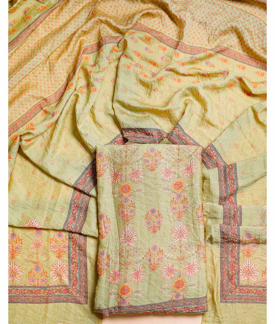 DESI GULBAGH MOGRA CHANDERI SUIT SET