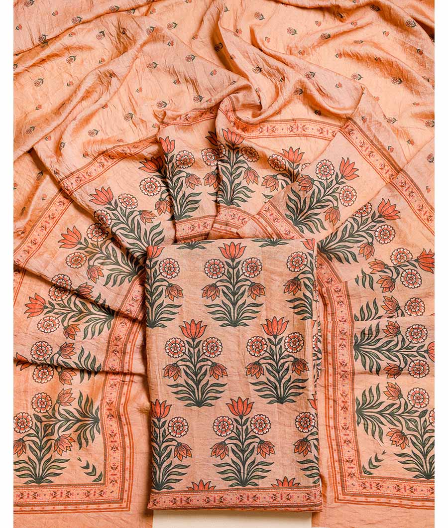 DESI GULBAGH MOGRA CHANDERI SUIT SET