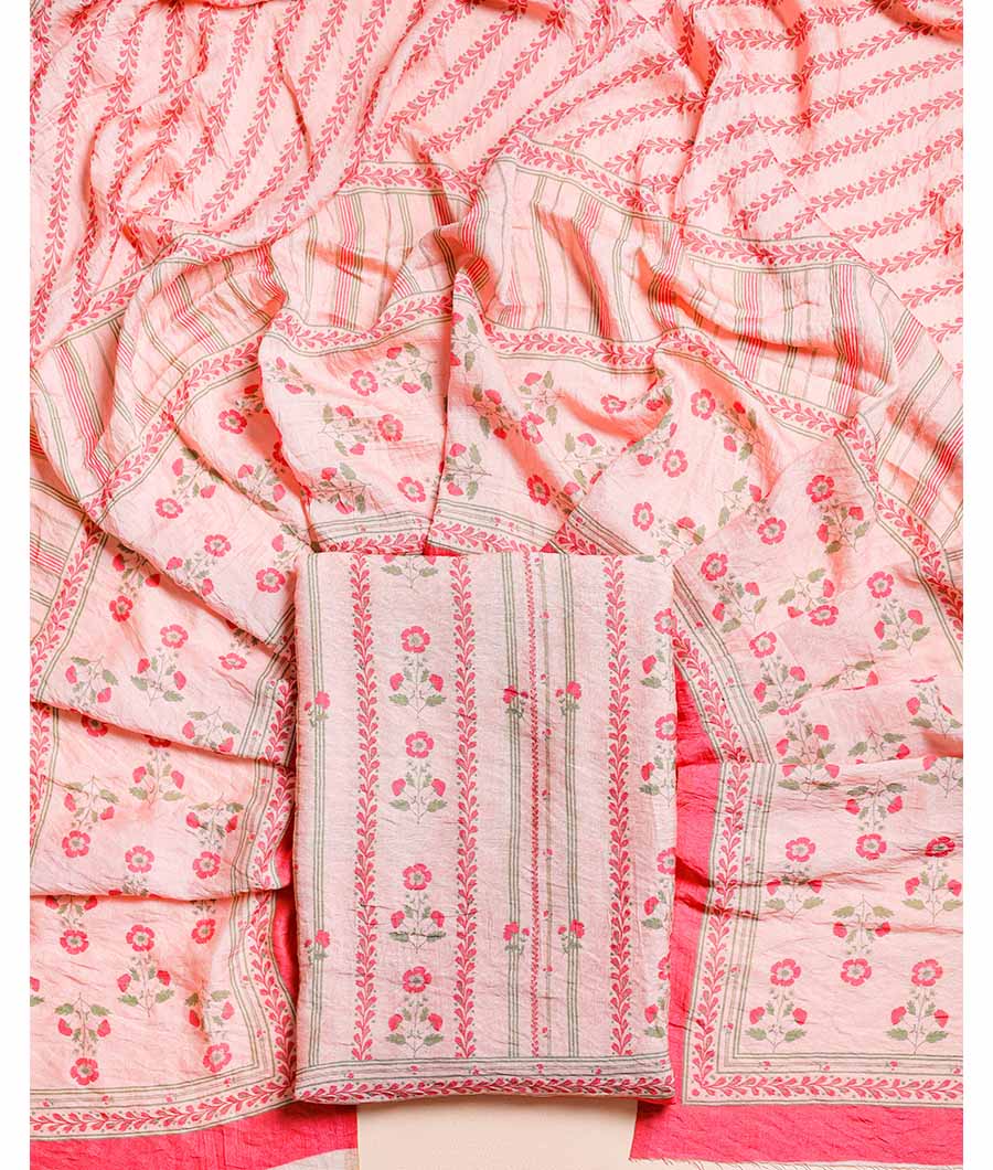 DESI GULBAGH MOGRA CHANDERI SUIT SET
