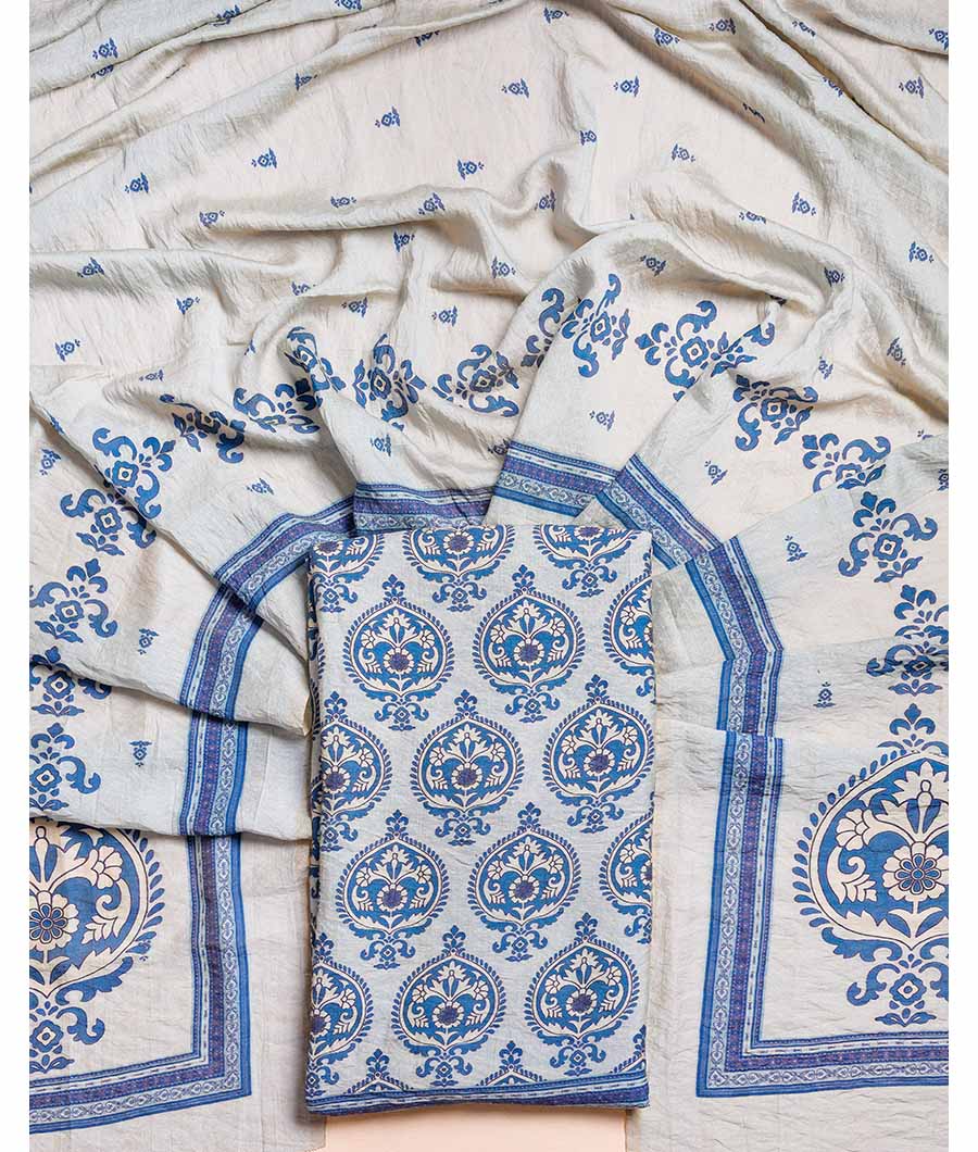 DESI GULBAGH MOGRA CHANDERI SUIT SET