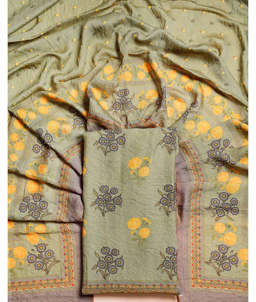 DESI GULBAGH MOGRA CHANDERI SUIT SET