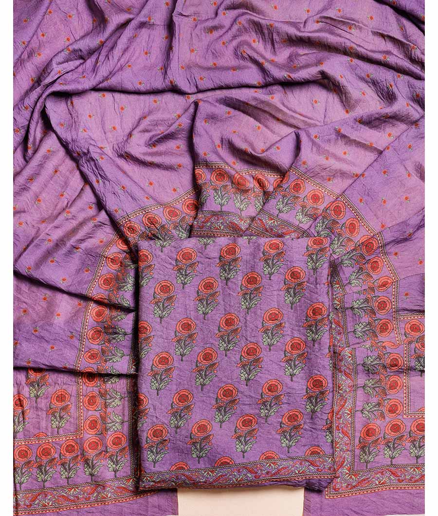 DESI GULBAGH MOGRA CHANDERI SUIT SET