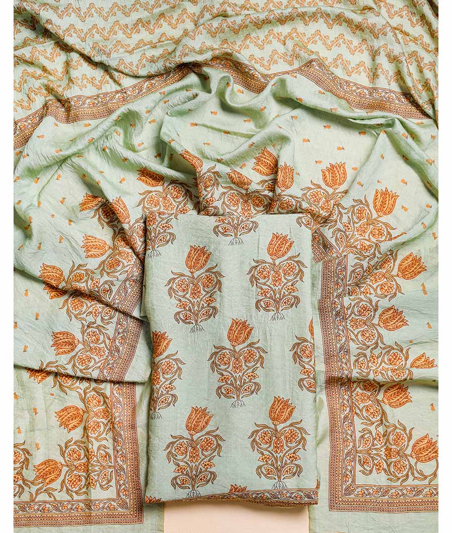 DESI GULBAGH MOGRA CHANDERI SUIT SET