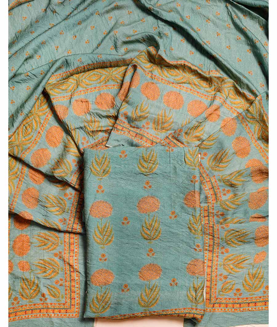 DESI GULBAGH MOGRA CHANDERI SUIT SET