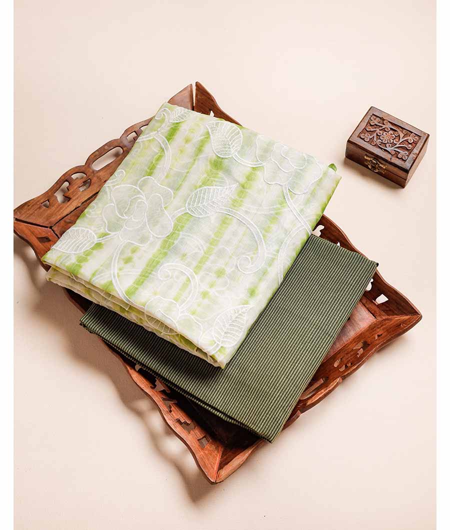 COTTON LINEN SHIBORI WITH COTTON STRIPES MIX & MATCH