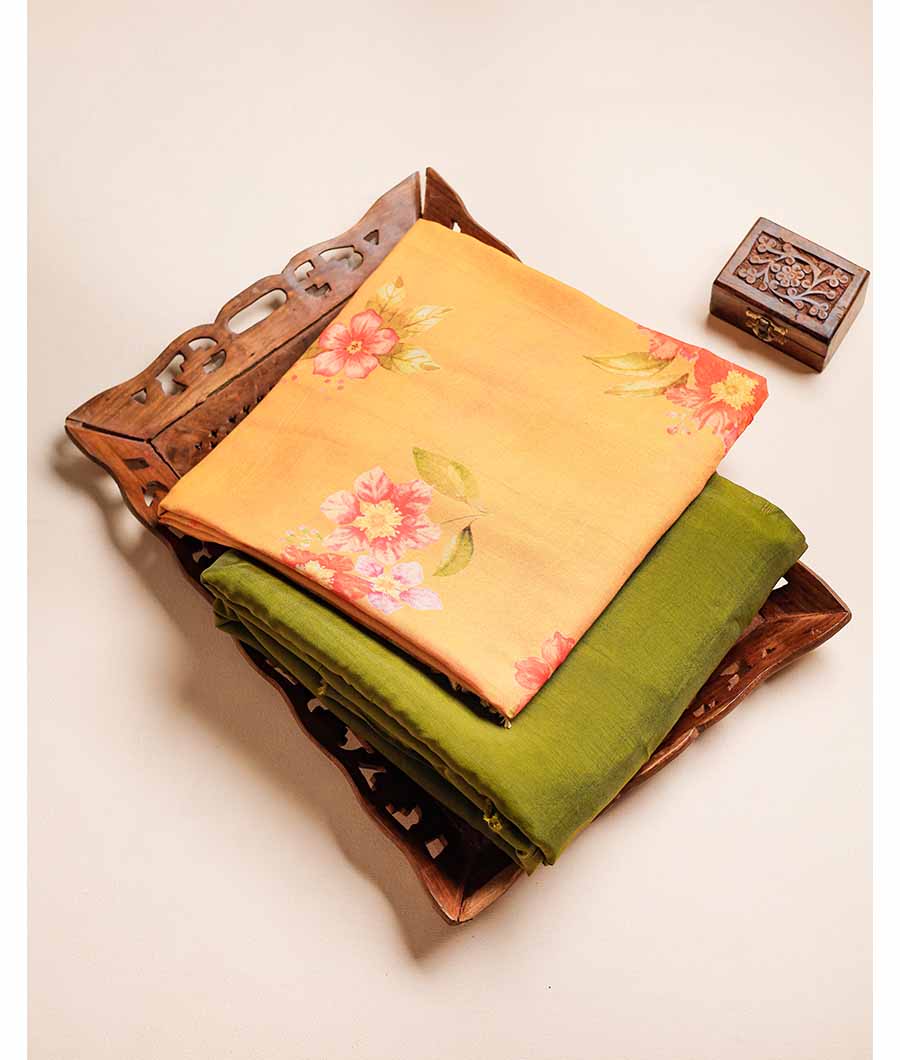 GEORGETTE LINEN WITH CHANDERI MIX & MATCH