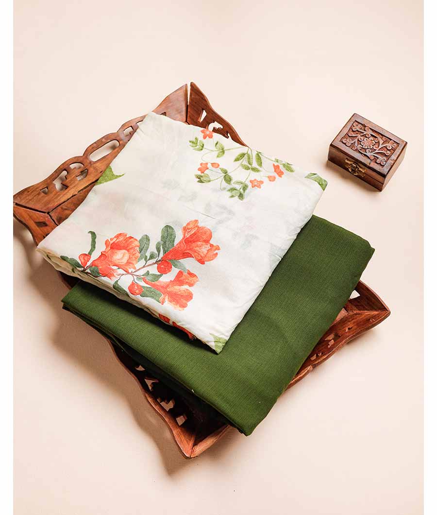 GEORGETTE LINEN WITH CHANDERI MIX & MATCH