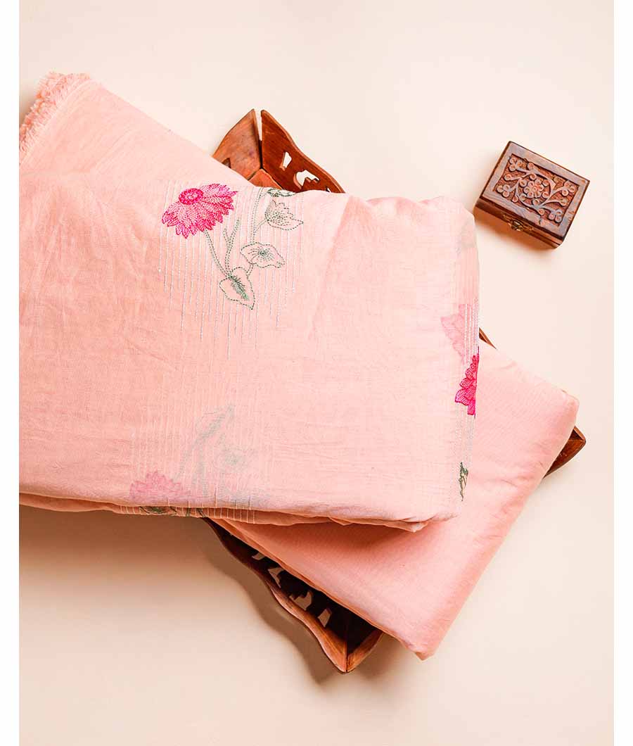 CHANDERI EMBROIDERED & PLAIN FABRIC