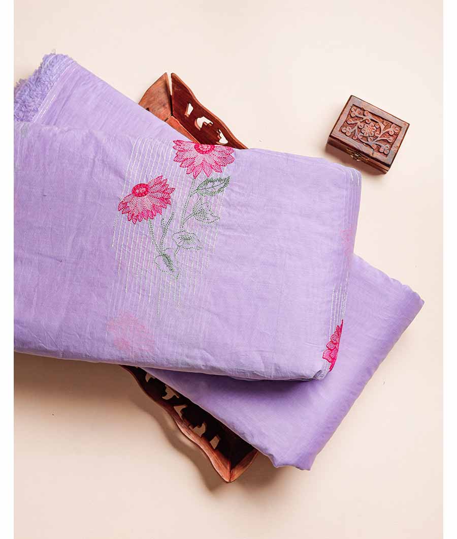 CHANDERI EMBROIDERED & PLAIN FABRIC