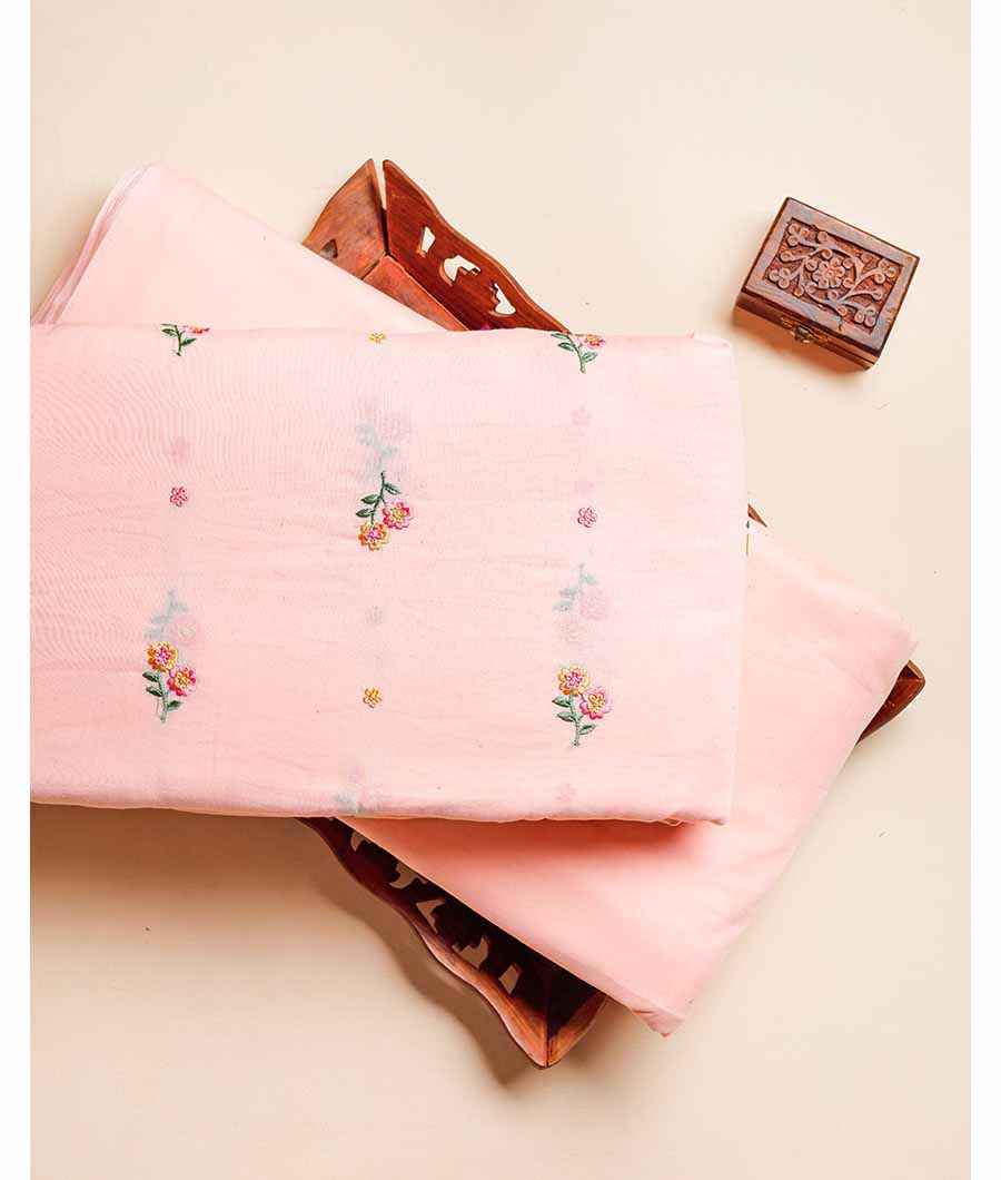 CHANDERI EMBROIDERED & PLAIN FABRIC
