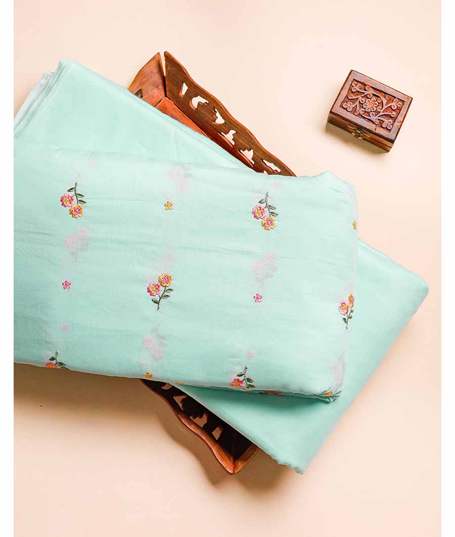 CHANDERI EMBROIDERED & PLAIN FABRIC
