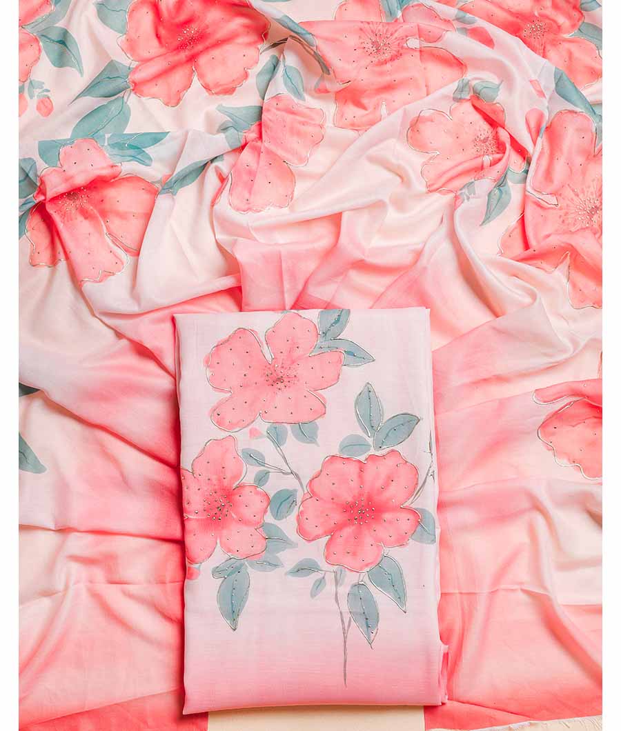 PURE COTTON WITH FOIL WORK SUIT SET