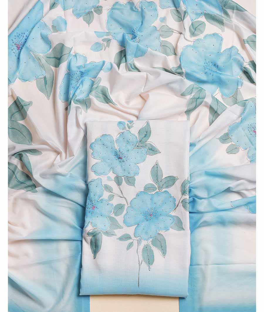 PURE COTTON WITH FOIL WORK SUIT SET