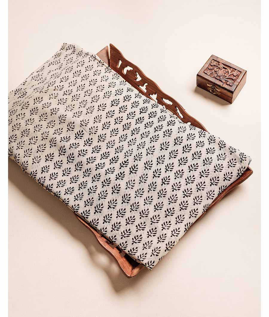 PURE GEORGETTE BAGRU HAND BLOCK PRINTED FABRIC
