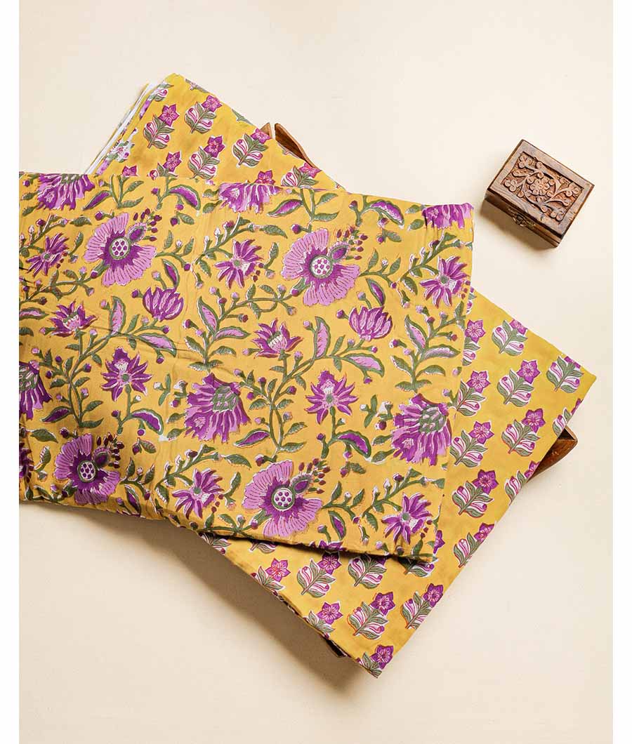PURE COTTON HAND BLOCK PRINTED FABRIC