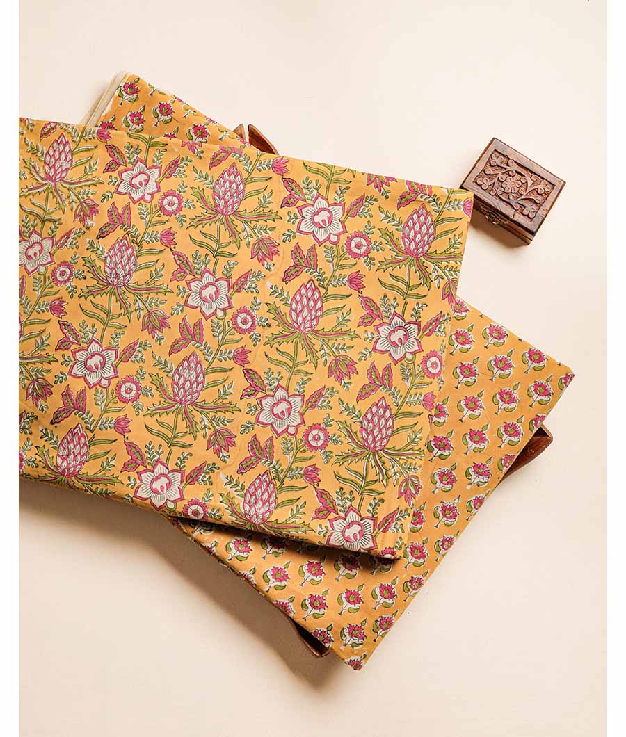 PURE COTTON HAND BLOCK PRINTED FABRIC