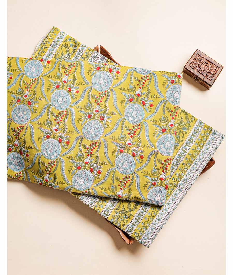PURE COTTON HAND BLOCK PRINTED FABRIC