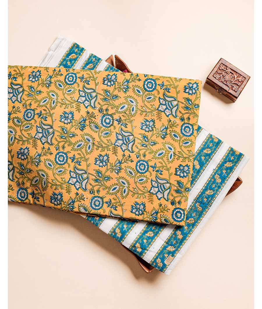 PURE COTTON HAND BLOCK PRINTED FABRIC