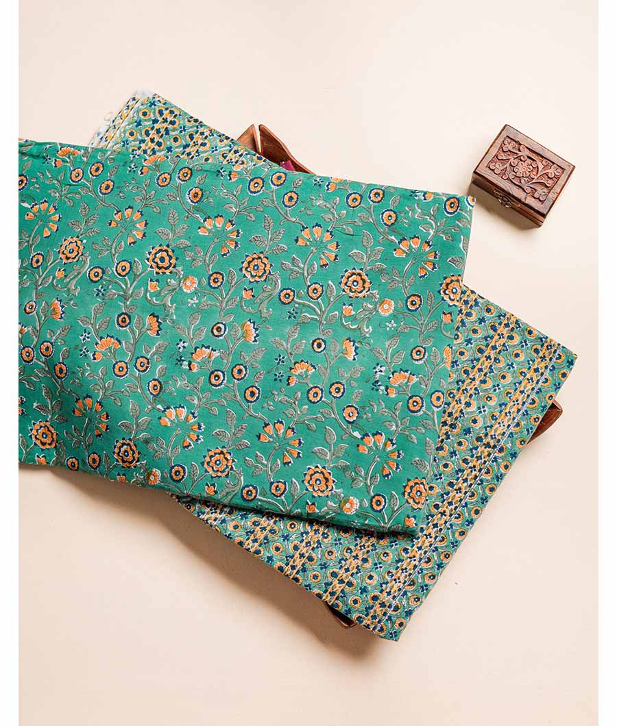 PURE COTTON HAND BLOCK PRINTED FABRIC