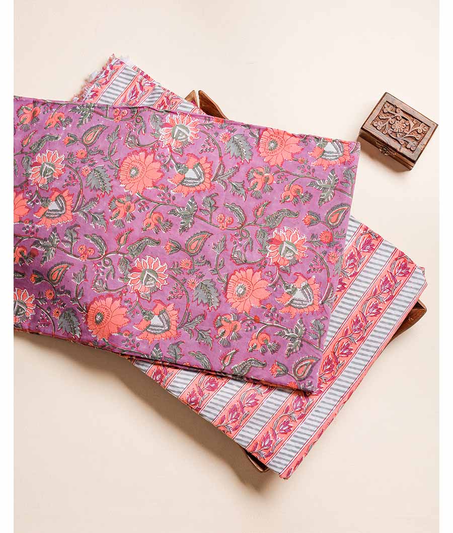 PURE COTTON HAND BLOCK PRINTED FABRIC