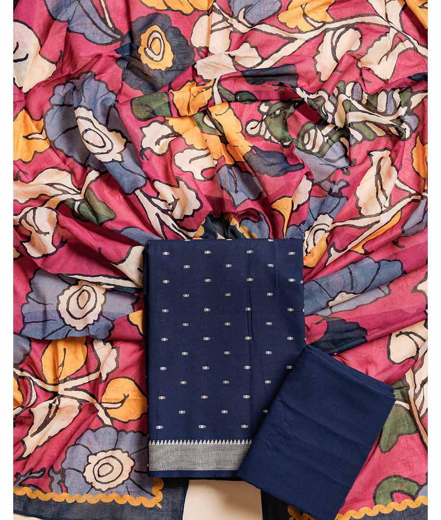 GUL RANG PURE COTTON WOVEN SUIT SET WITH KALAMKARI DUPATTA