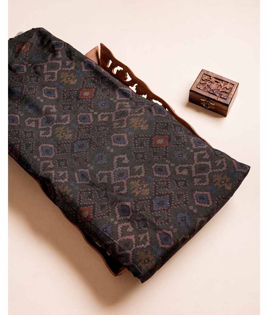 SOFT SILK IKAT PRINTED FABRIC
