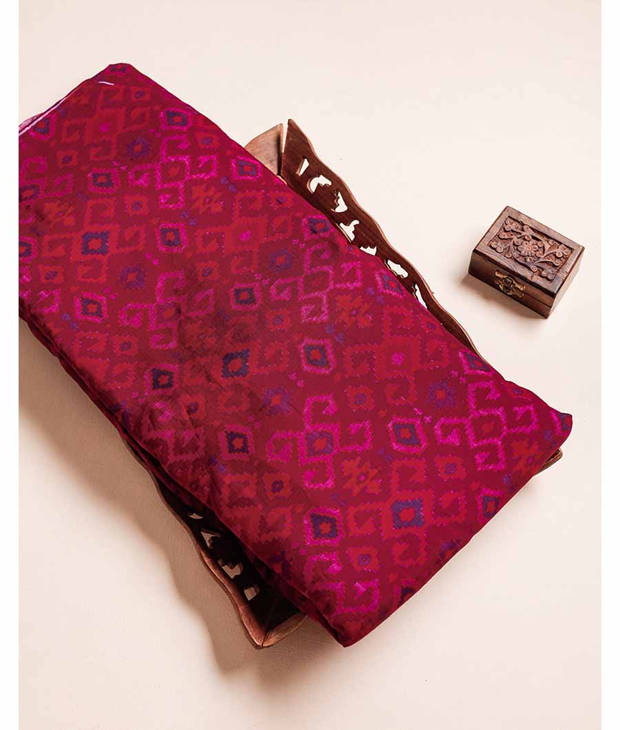 SOFT SILK IKAT PRINTED FABRIC