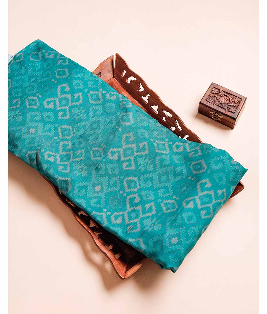 SOFT SILK IKAT PRINTED FABRIC