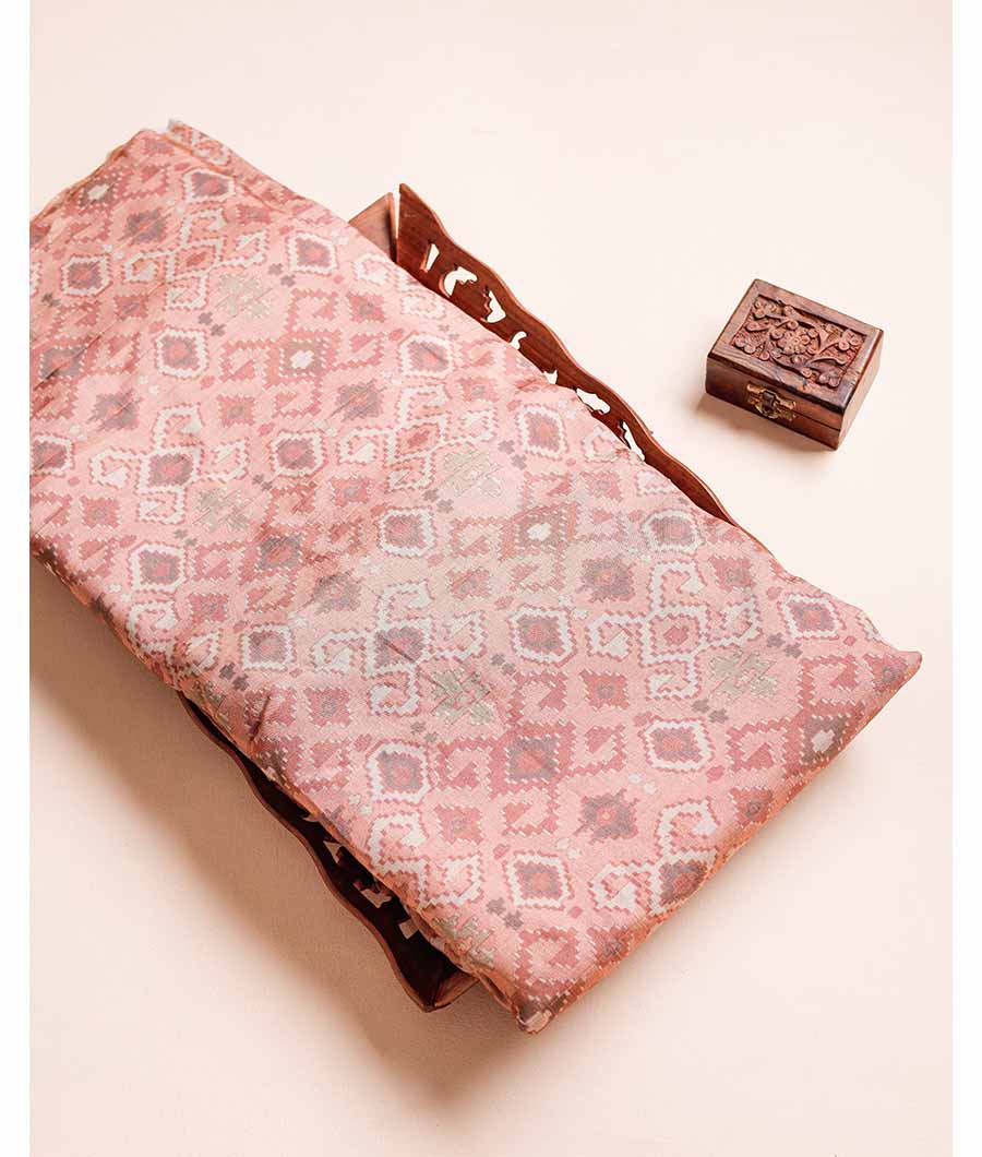 SOFT SILK IKAT PRINTED FABRIC
