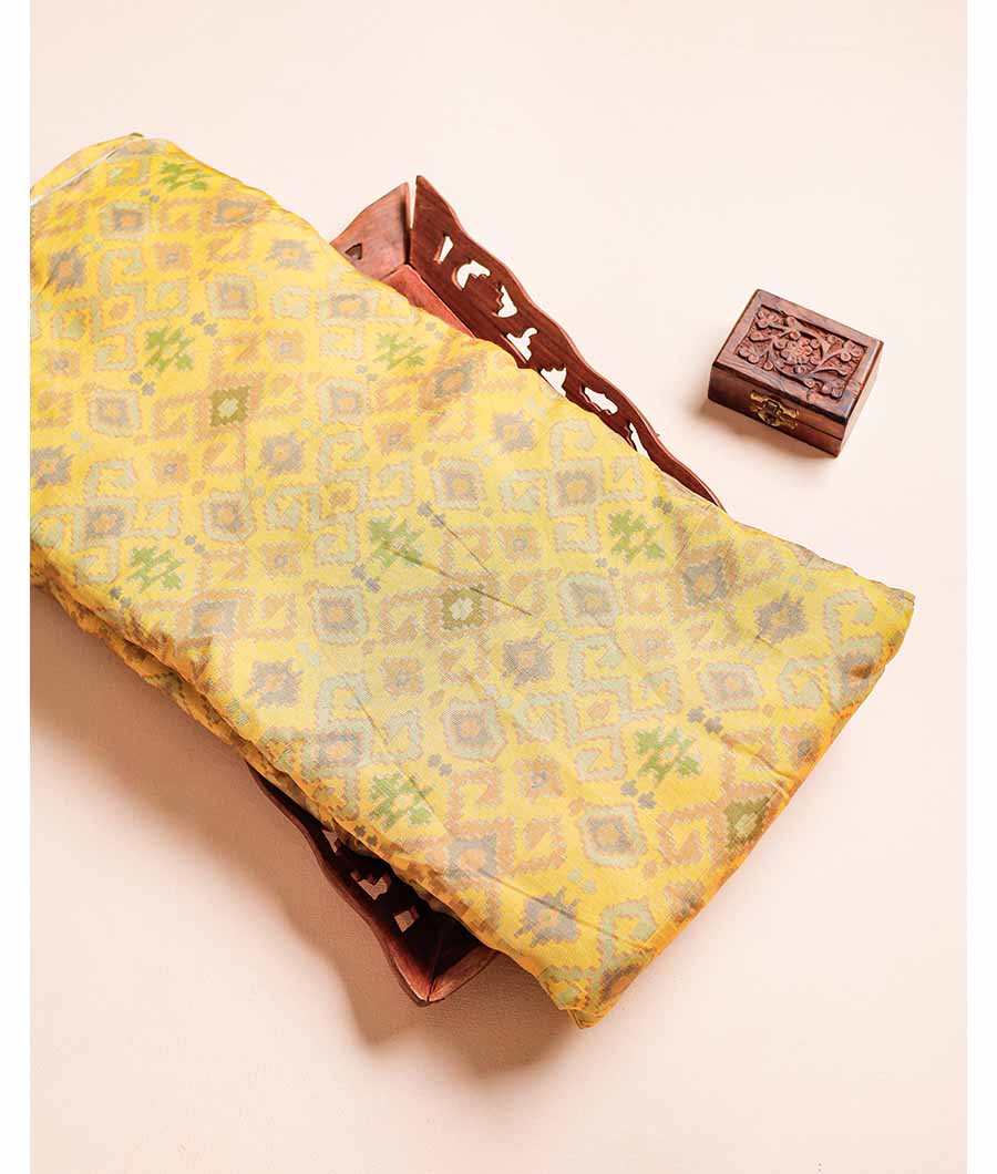 SOFT SILK IKAT PRINTED FABRIC