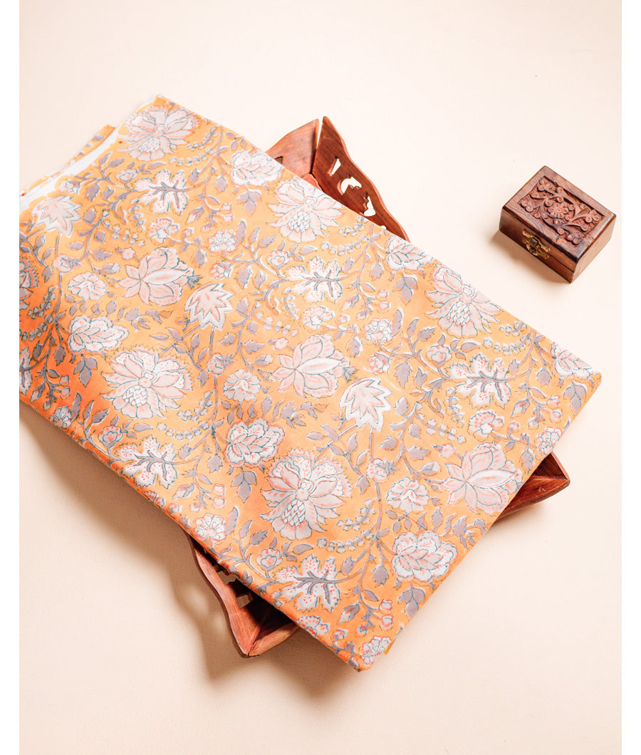 PURE COTTON HAND BLOCK PRINTED FABRIC