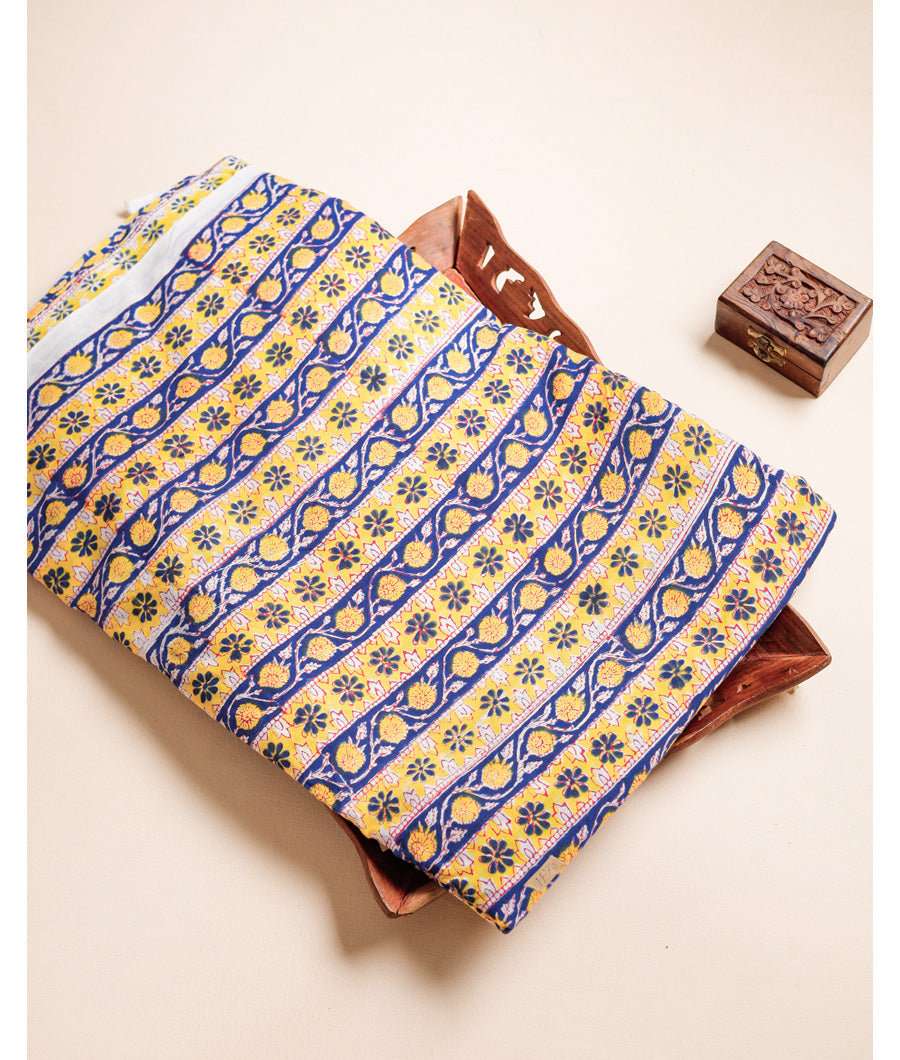 PURE COTTON HAND BLOCK PRINTED FABRIC