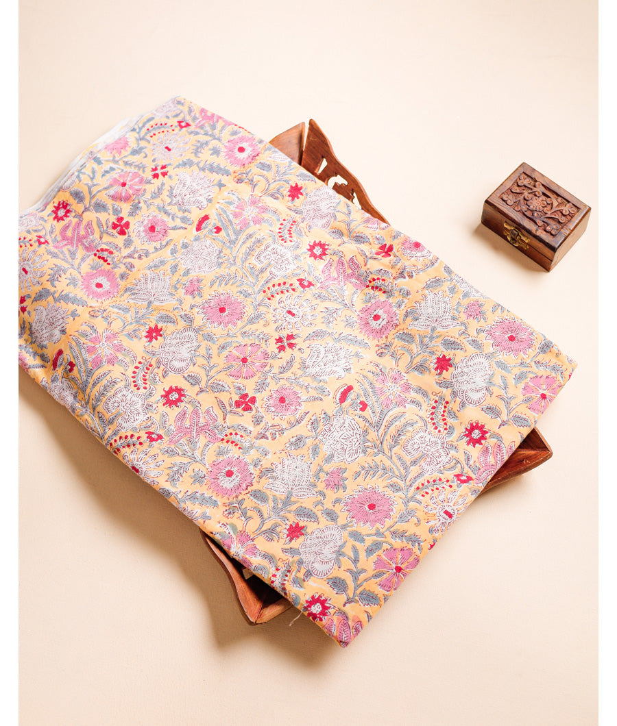 PURE COTTON HAND BLOCK PRINTED FABRIC
