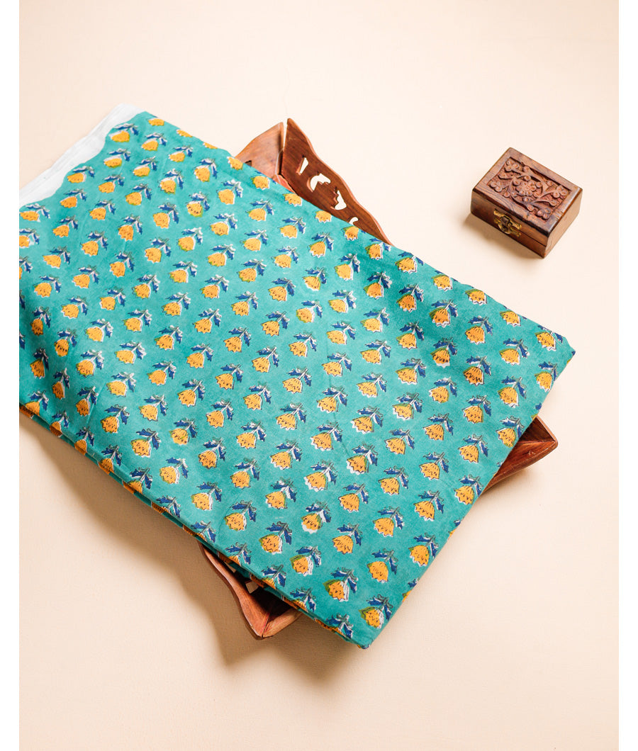 PURE COTTON HAND BLOCK PRINTED FABRIC