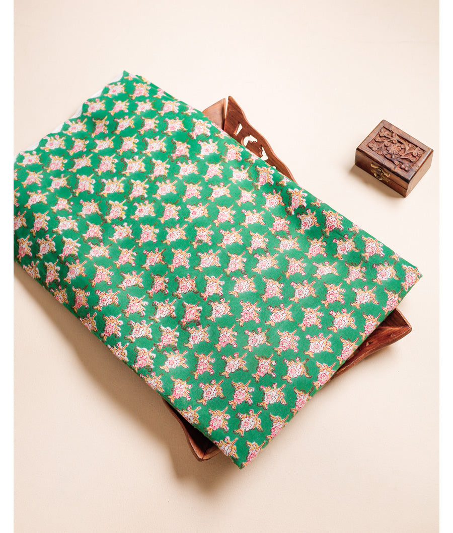 PURE COTTON HAND BLOCK PRINTED FABRIC