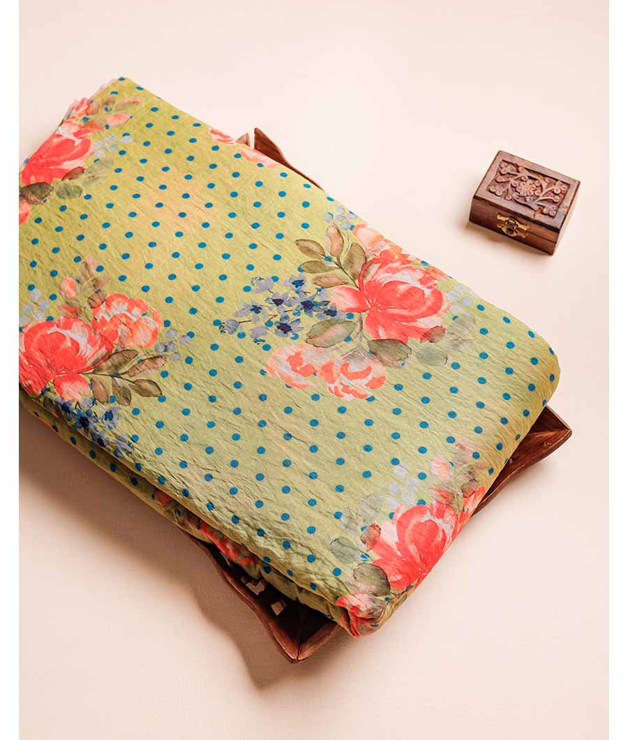 MOGRA CHANDERI PRINTED FABRIC