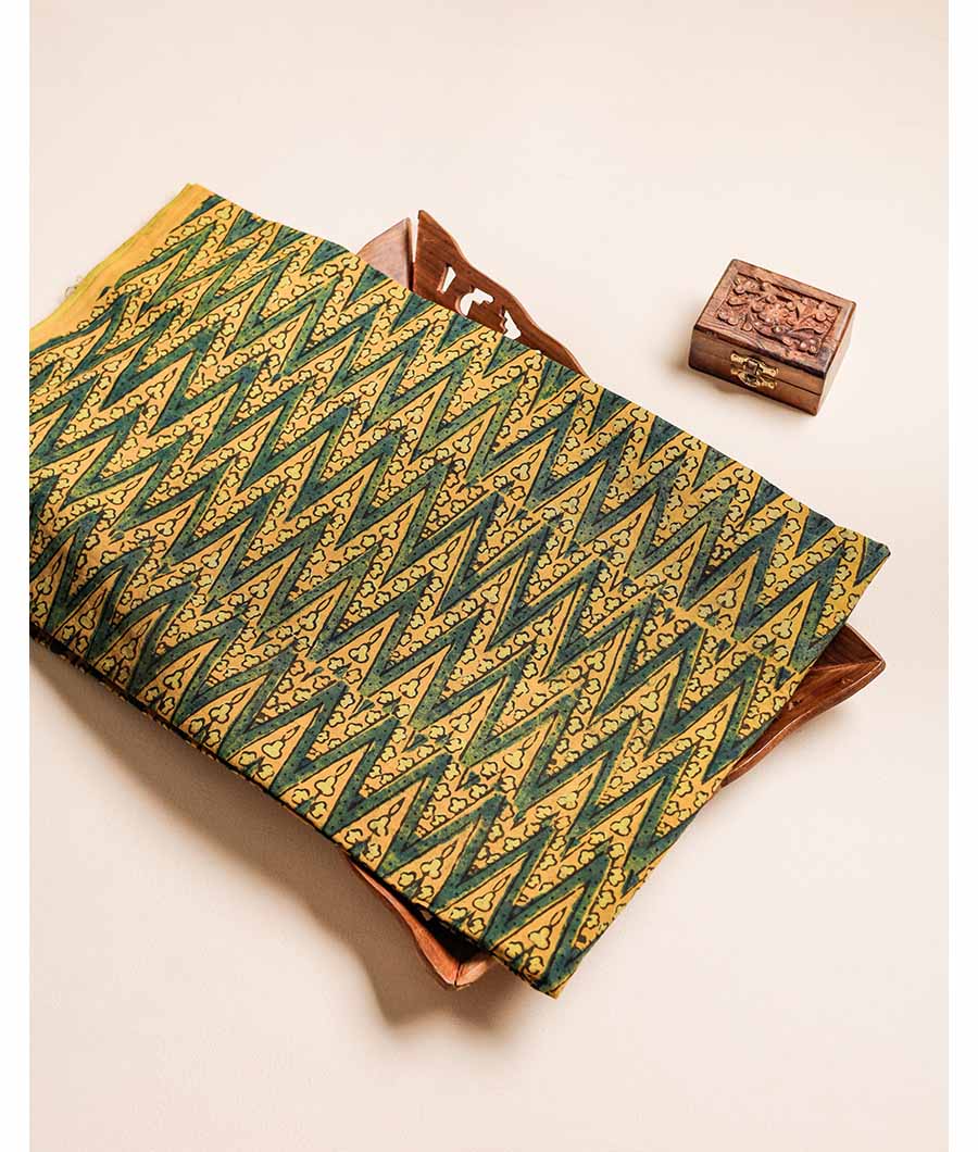 PURE AJRAK COTTON BLOCK PRINTED FABRIC