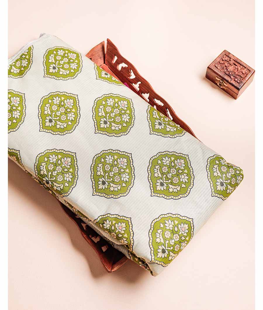 PURE COTTON DOBBY STRIPES DIGITAL PRINTED FABRIC