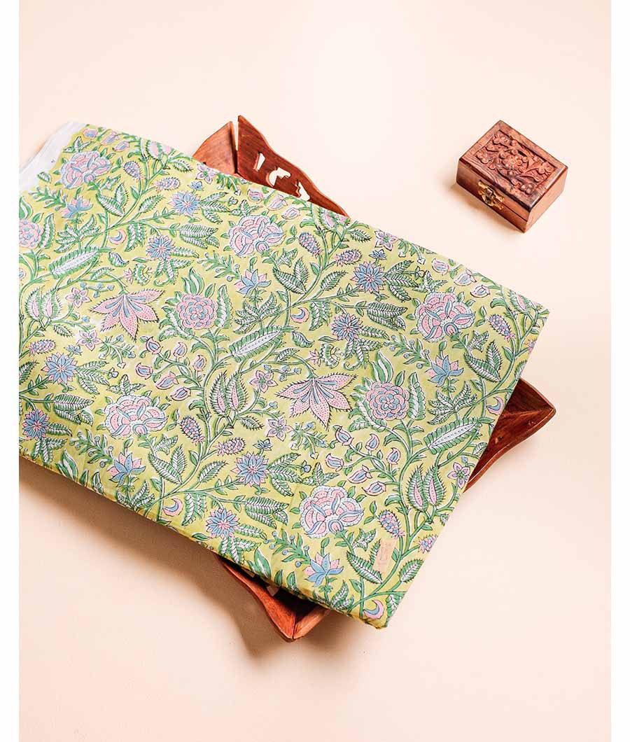 COTTON HANDBLOCK PRINTED FABRIC
