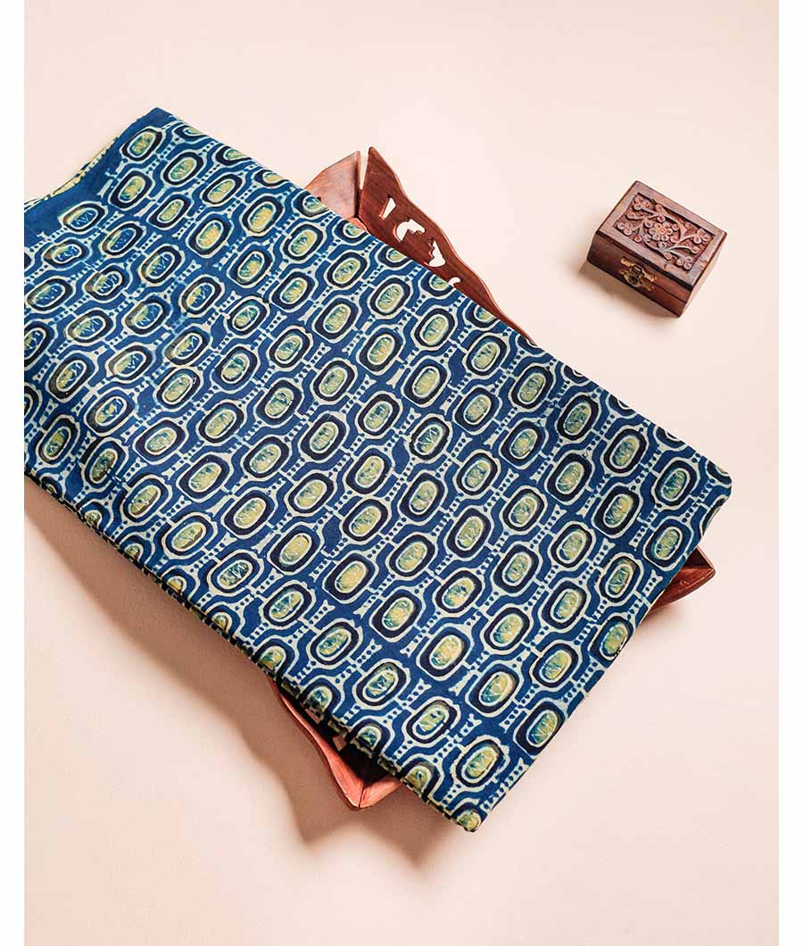 PURE COTTON AJRAKH BLOCK PRINTED FABRIC