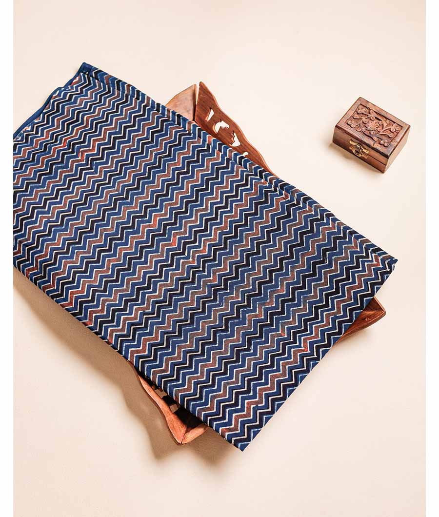 PURE COTTON AJRAKH BLOCK PRINTED FABRIC