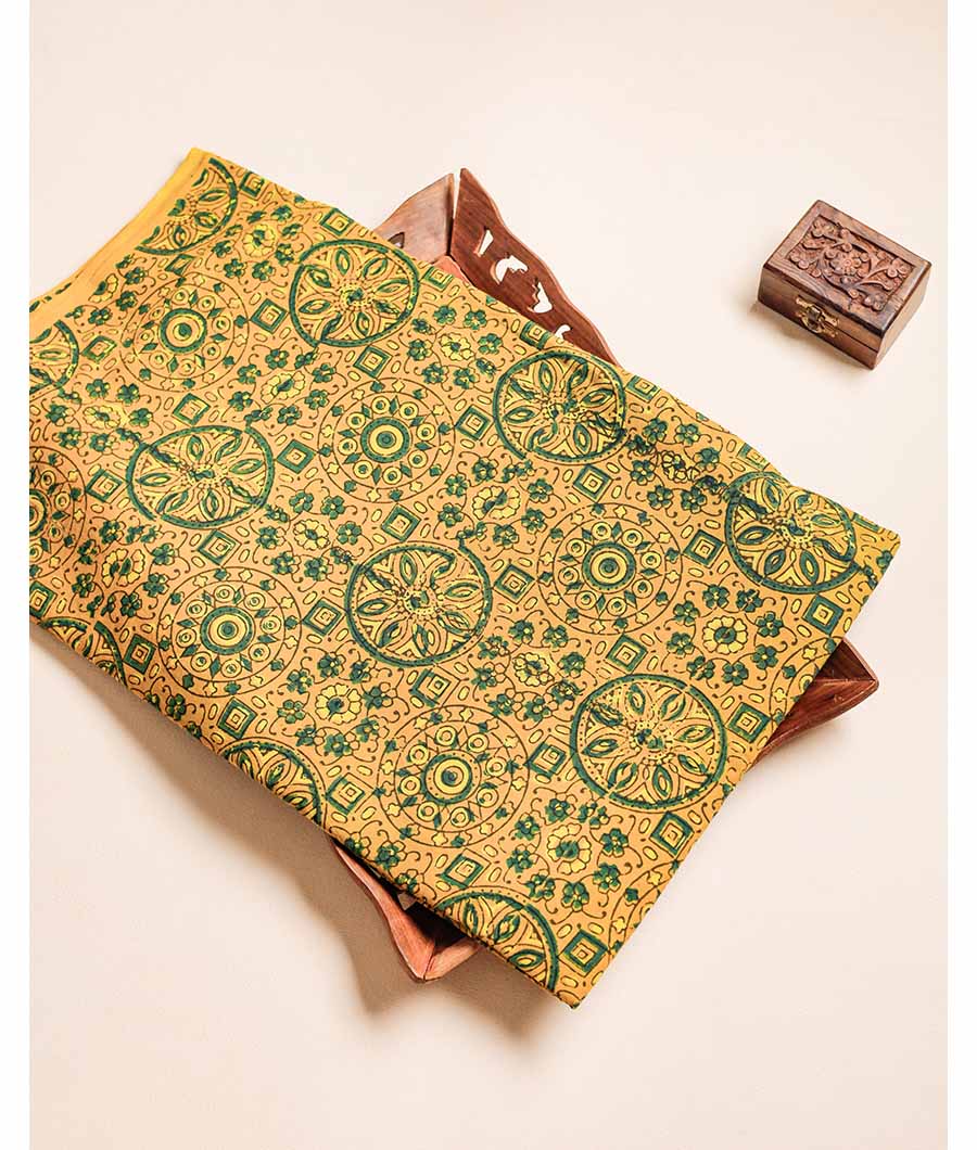 PURE COTTON AJRAKH BLOCK PRINTED FABRIC