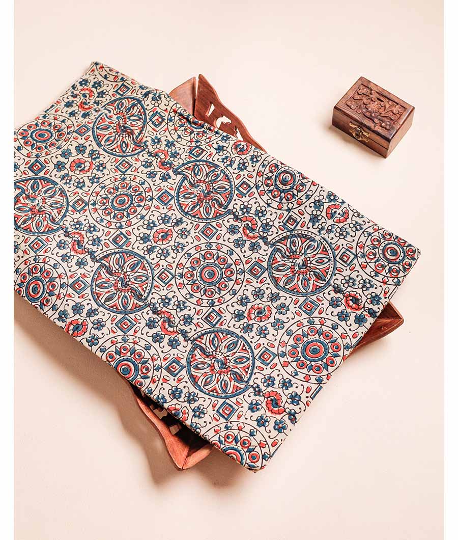 PURE COTTON AJRAKH BLOCK PRINTED FABRIC