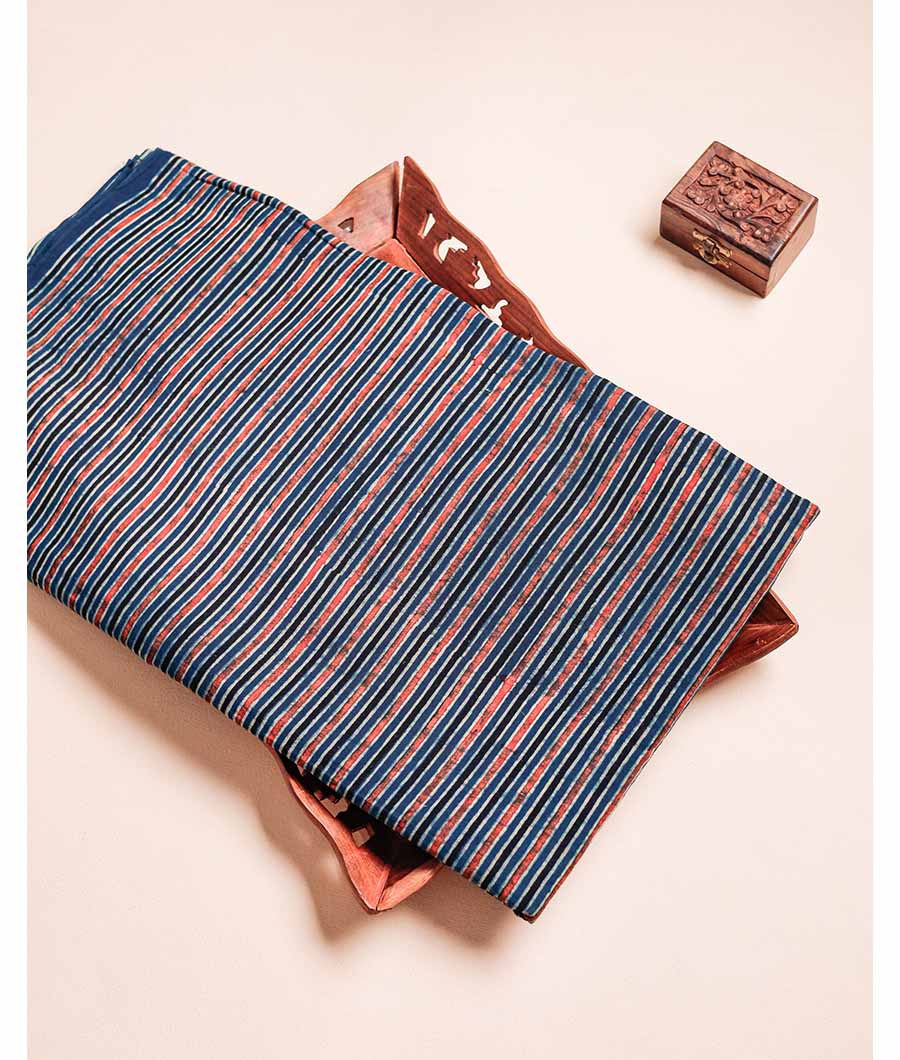 PURE COTTON AJRAKH BLOCK PRINTED FABRIC
