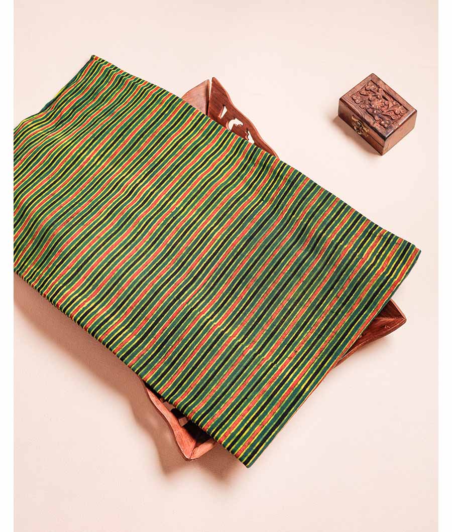 PURE COTTON AJRAKH BLOCK PRINTED FABRIC