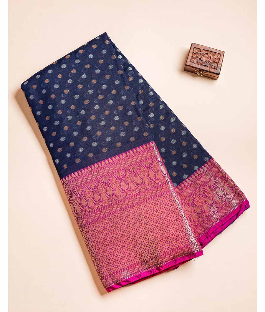 COTTON SILK NARYANPET BORDER FABRIC